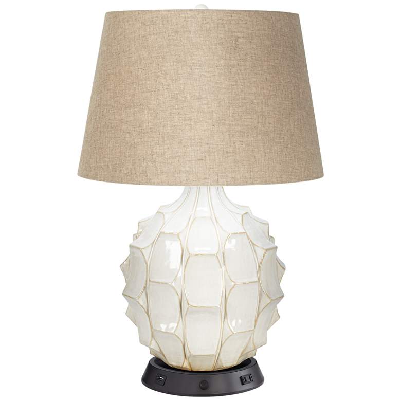 Image 2 Possini Euro Cosgrove Table Lamp with Dimmer Workstation USB-Plug Base