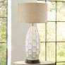 1_Possini Euro Cosgrove White Ceramic Table Lamp with USB Workstation Base