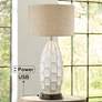 7_Possini Euro Cosgrove White Ceramic Table Lamp with USB Workstation Base more views
