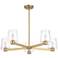 Possini Euro Costa Mesa 27 1/4" Wide 5-Light Glass and Gold Chandelier