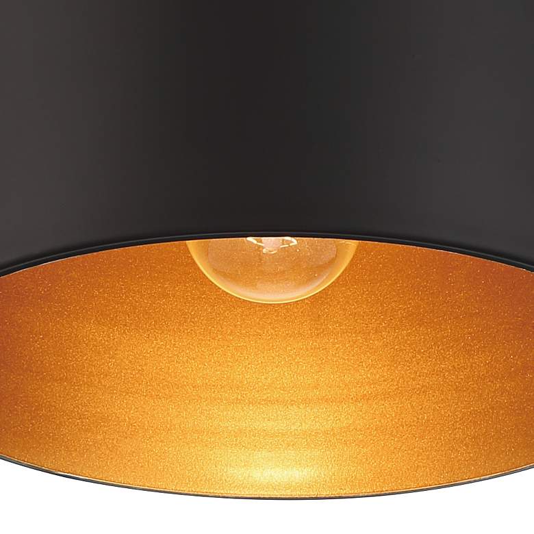Image 3 Possini Euro Courtney 10" Modern Soft Gold Matte Black Ceiling Light more views