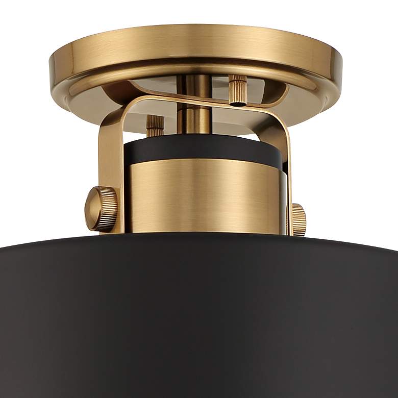 Image 4 Possini Euro Courtney 10" Modern Soft Gold Matte Black Ceiling Light more views