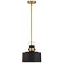 4_Possini Euro Courtney 10" Modern Soft Gold Matte Black Mini Pendant more views