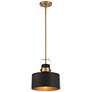 5_Possini Euro Courtney 10" Modern Soft Gold Matte Black Mini Pendant more views