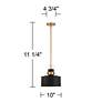 7_Possini Euro Courtney 10" Modern Soft Gold Matte Black Mini Pendant more views