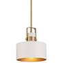 3_Possini Euro Courtney 10" Modern Soft Gold Matte White Mini Pendant