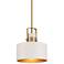 Possini Euro Courtney 10" Modern Soft Gold Matte White Mini Pendant