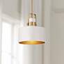 2_Possini Euro Courtney 10" Modern Soft Gold Matte White Mini Pendant