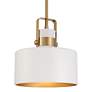 4_Possini Euro Courtney 10" Modern Soft Gold Matte White Mini Pendant more views
