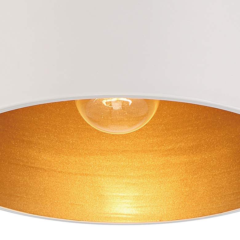 Image 3 Possini Euro Courtney 10" Wide Soft Gold Matte White Ceiling Light more views