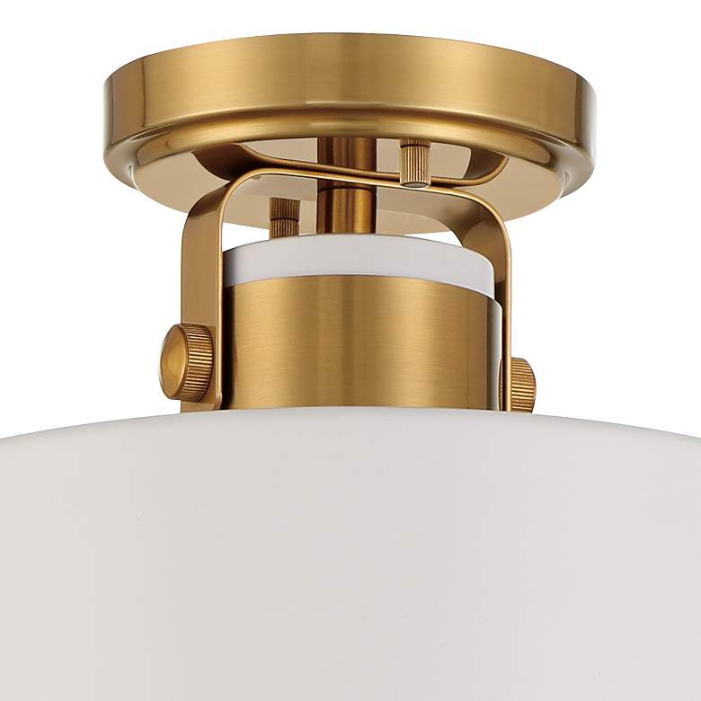 Image 4 Possini Euro Courtney 10" Wide Soft Gold Matte White Ceiling Light more views