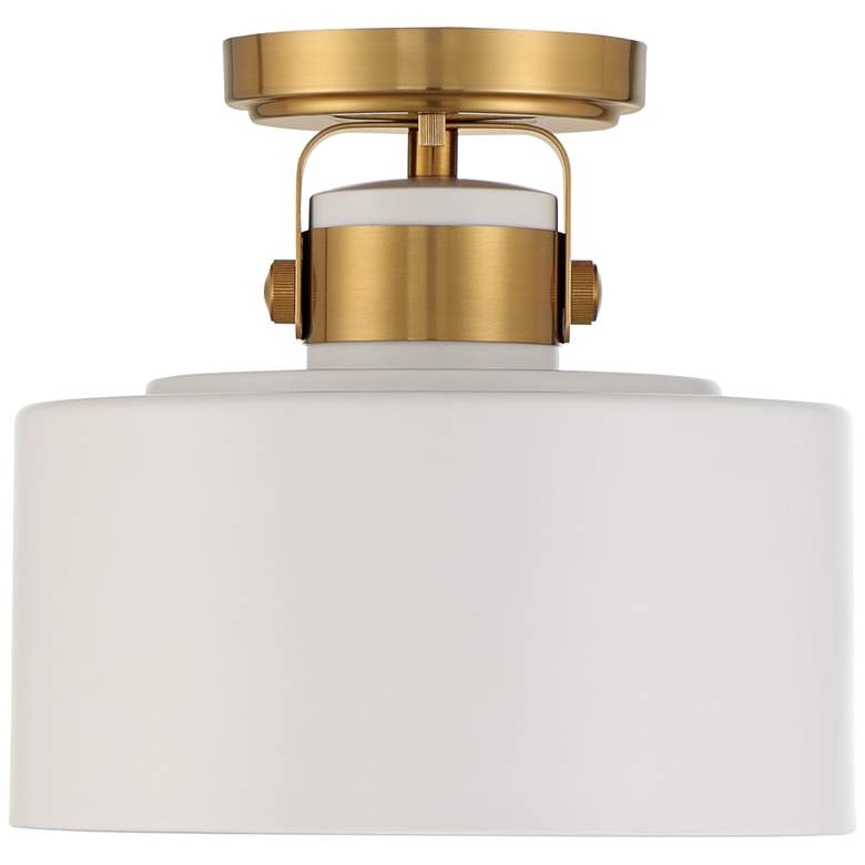 Image 6 Possini Euro Courtney 10" Wide Soft Gold Matte White Ceiling Light more views