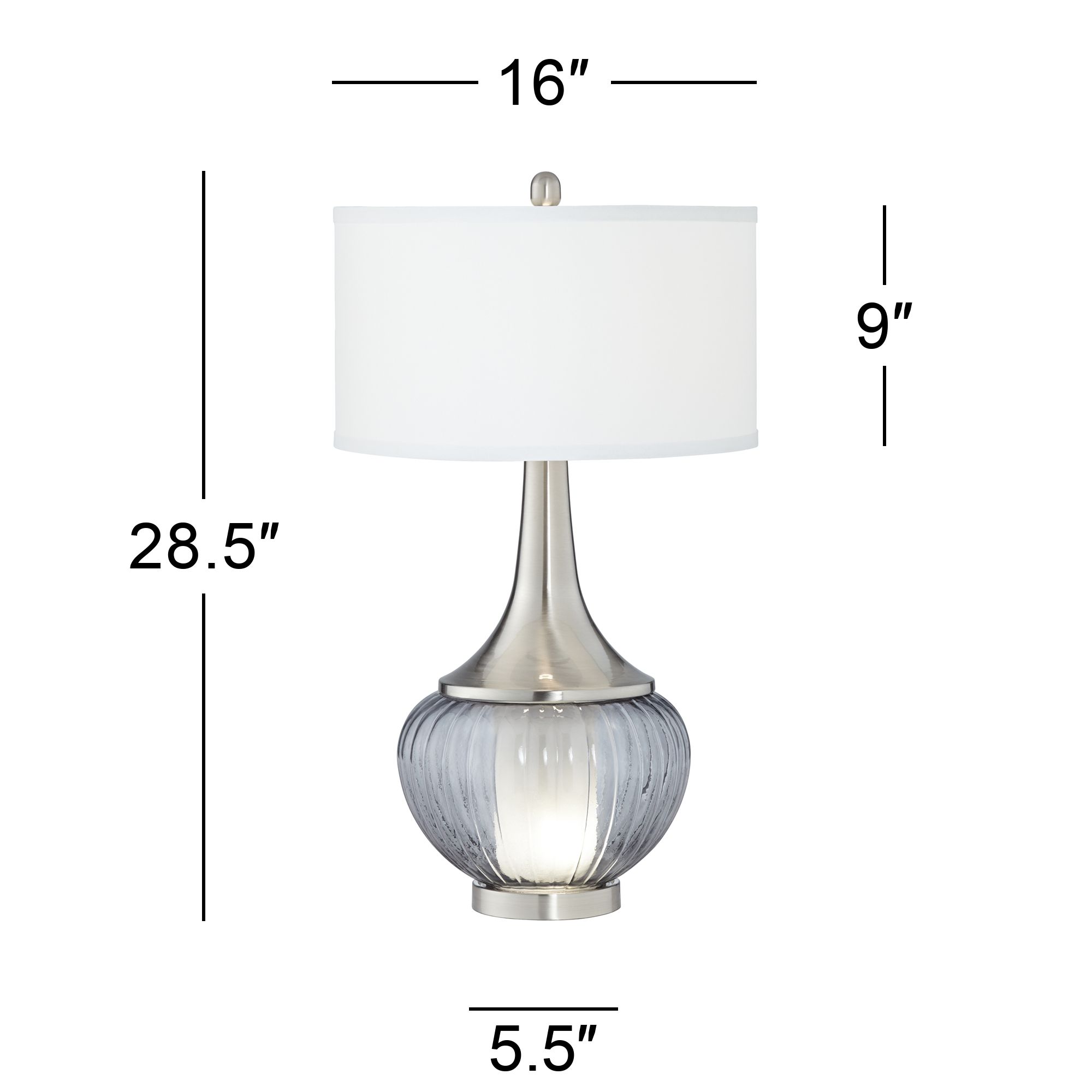 Image 6 Possini Euro Courtney 28 1/2" Glass Night Light Table Lamps Set of 2 more views
