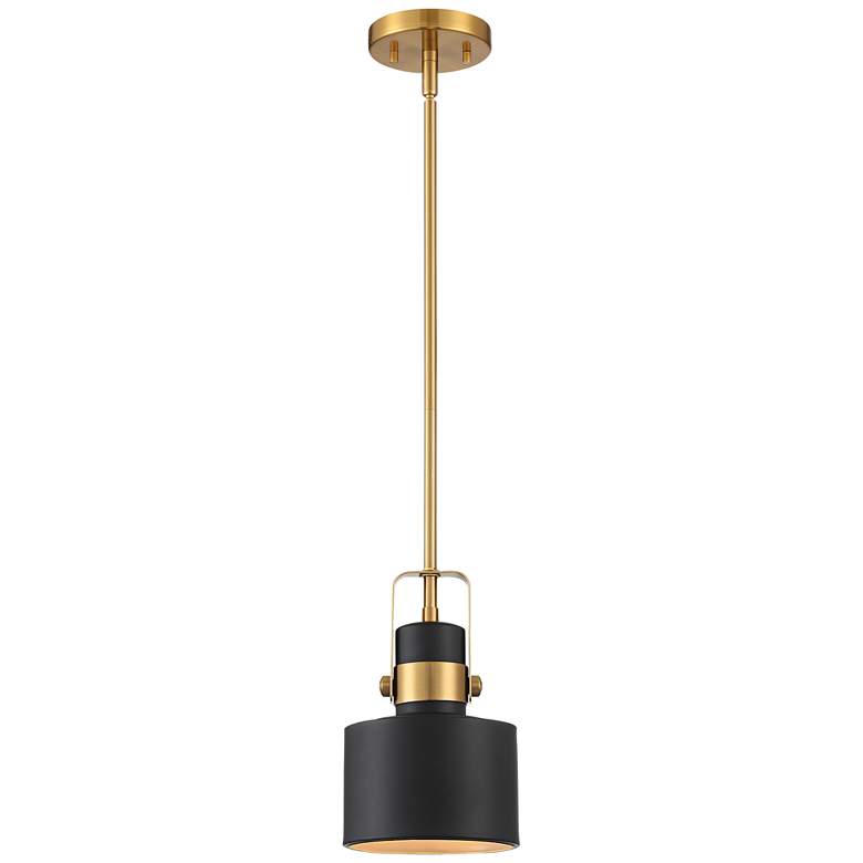 Image 5 Possini Euro Courtney 6 1/2" Wide Black and Gold Mini Pendant Light more views
