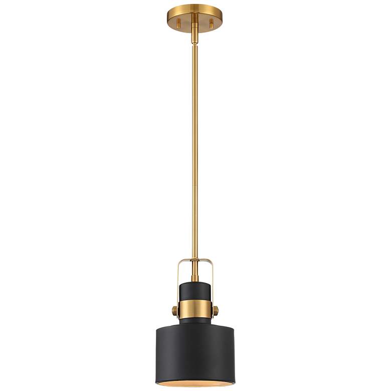 Image 5 Possini Euro Courtney 6 1/2 inch Wide Black and Gold Mini Pendant Light more views