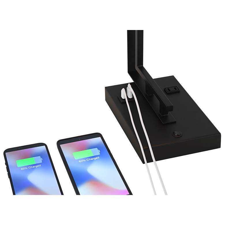 Image 4 Possini Euro Covello 25" Modern Outlet and USB Desk Lamp more views