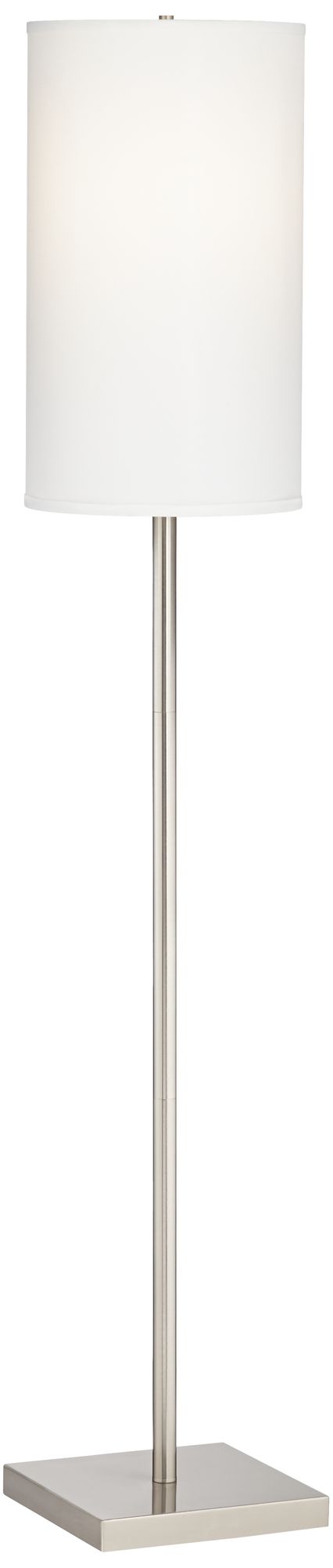 Image 2 Possini Euro Coverly 59 3/4" High Brushed Nickel Modern Floor Lamp