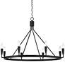 Thumbnail2 of Possini Euro Covey 35 3/4" Wide Black 8-Light Ring Chandelier