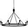 Possini Euro Covey 35 3/4" Wide Black 8-Light Ring Chandelier