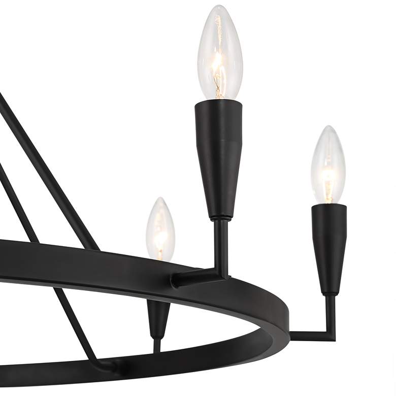 Image 3 Possini Euro Covey 35 3/4" Wide Black 8-Light Ring Chandelier more views