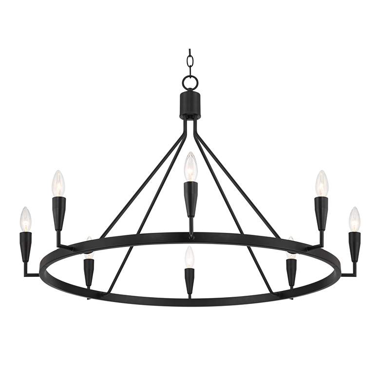 Image 6 Possini Euro Covey 35 3/4" Wide Black 8-Light Ring Chandelier more views