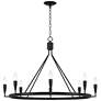 Watch A Video About the Covey Semi Gloss Black 8 Light Ring Chandelier