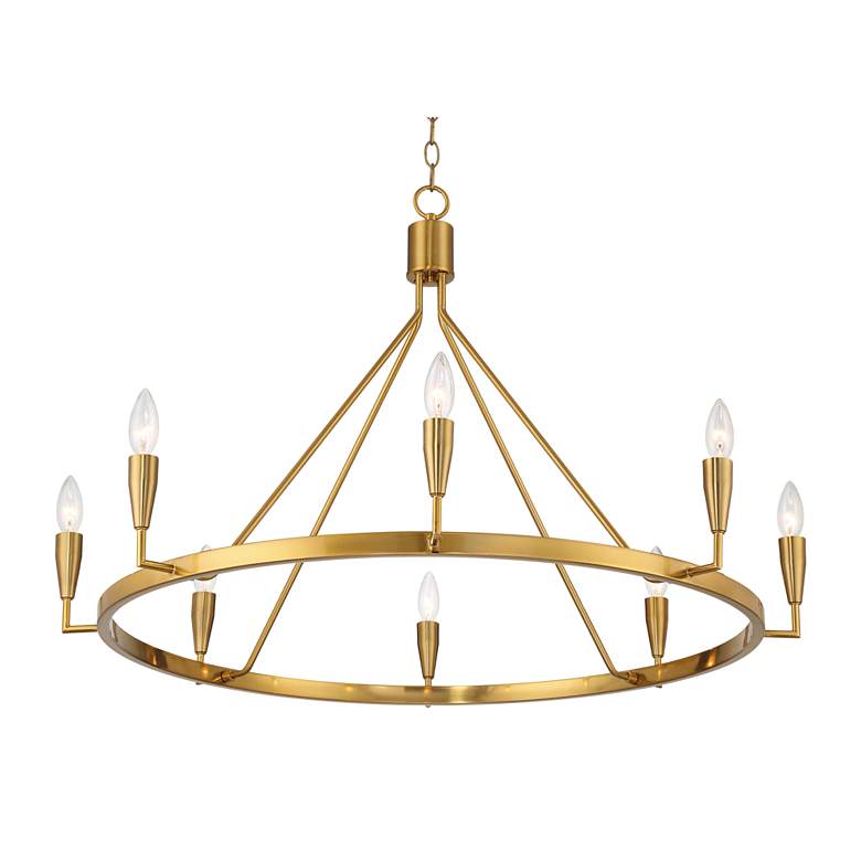 Image 6 Possini Euro Covey 36" Wide Gold 8-Light Ring Chandelier more views