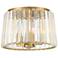 Possini Euro Crawford 13" Modern Luxe Gold and Crystal Ceiling Light