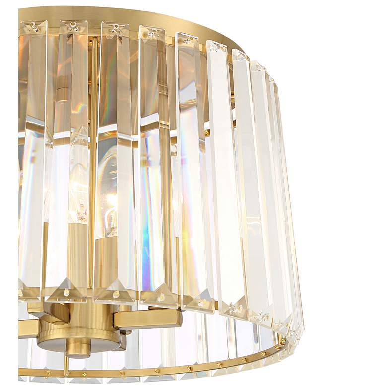 Image 3 Possini Euro Crawford 13" Modern Luxe Gold and Crystal Ceiling Light more views