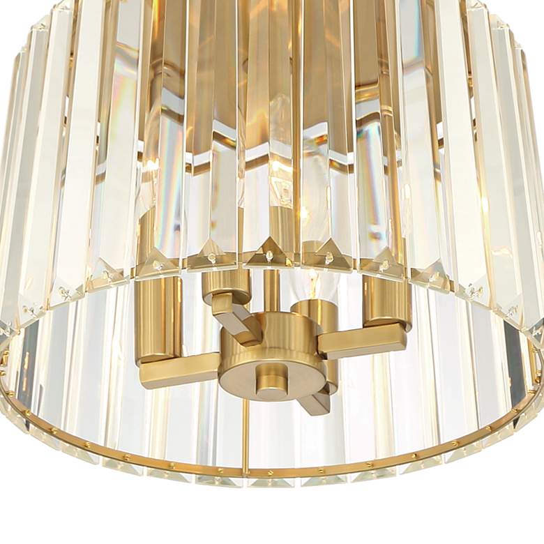 Image 4 Possini Euro Crawford 13 inch Modern Luxe Gold and Crystal Ceiling Light more views