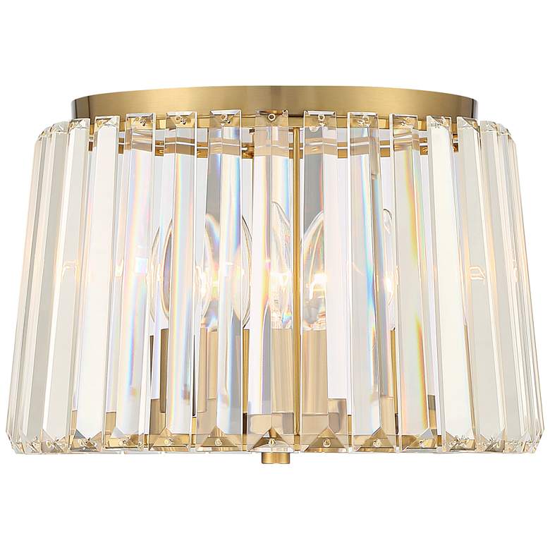 Image 5 Possini Euro Crawford 13 inch Modern Luxe Gold and Crystal Ceiling Light more views