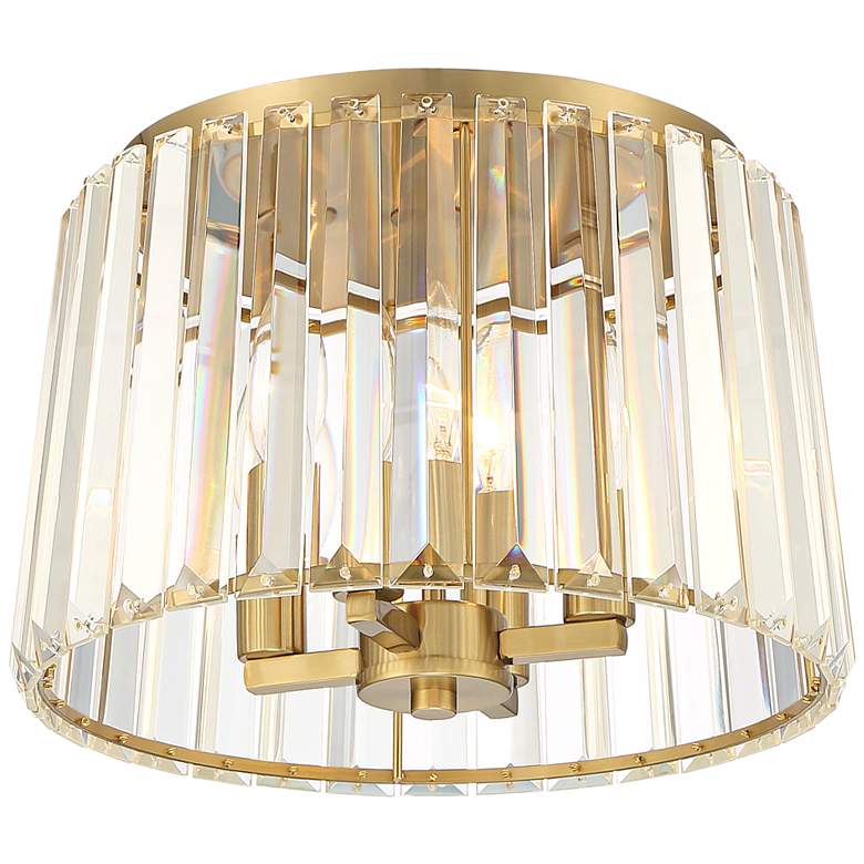 Image 6 Possini Euro Crawford 13 inch Modern Luxe Gold and Crystal Ceiling Light more views