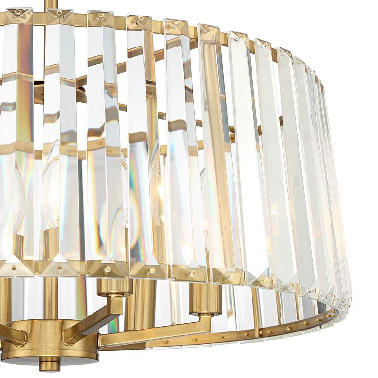 Image 3 Possini Euro Crawford 19 3/4 inch Wide Soft Gold and Crystal Pendant Light more views
