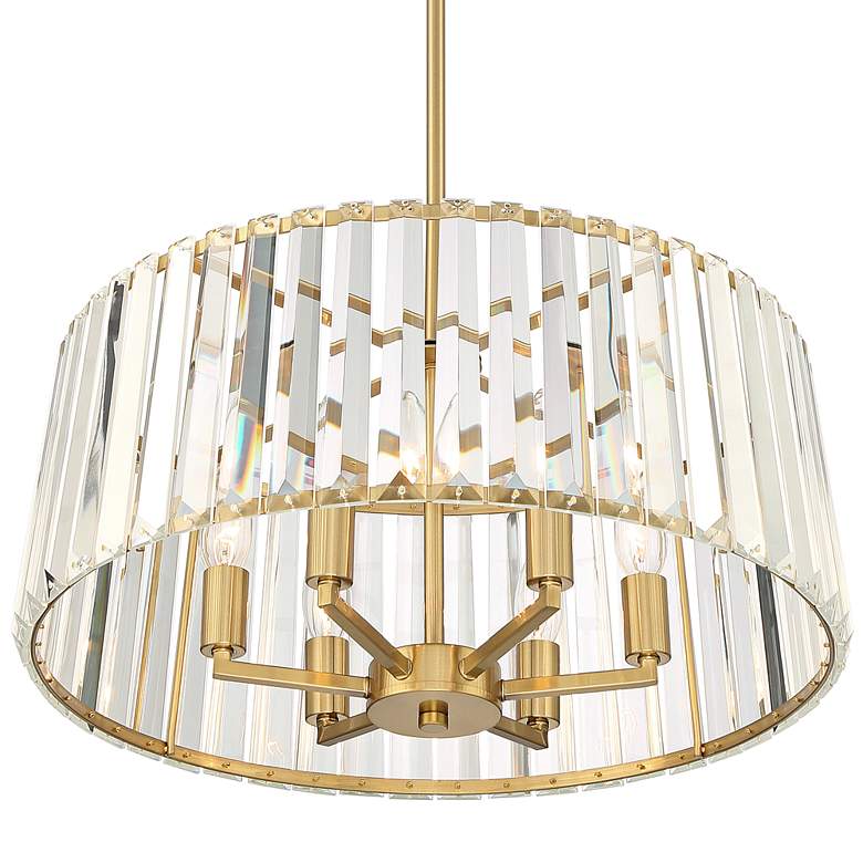 Image 5 Possini Euro Crawford 19 3/4 inch Wide Soft Gold and Crystal Pendant Light more views