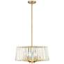 Possini Euro Crawford 19 3/4" Wide Soft Gold and Crystal Pendant Light