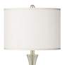 Thumbnail2 of Possini Euro Cream Faux Silk Brushed Nickel Touch Table Lamps Set of 2 more views