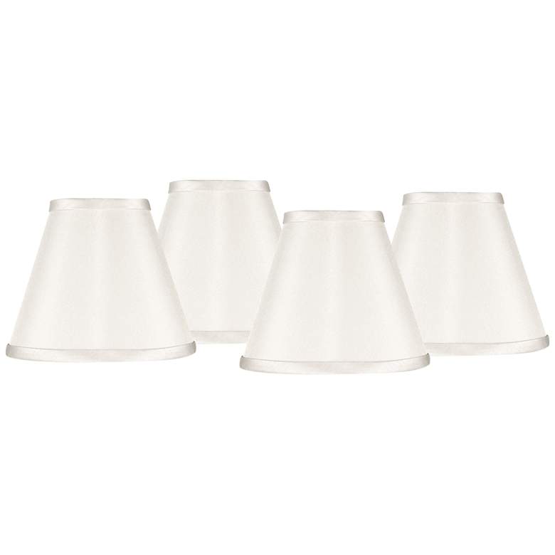 Image 1 Possini Euro Cream Faux Silk Set of Four Shades 3x6x5 (Clip-On)