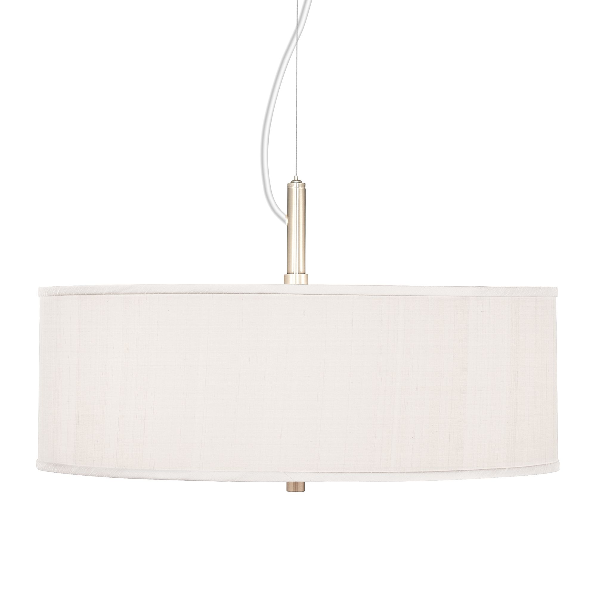 Possini Euro Cream Textured Faux Silk 20 Wide Pendant Chandelier