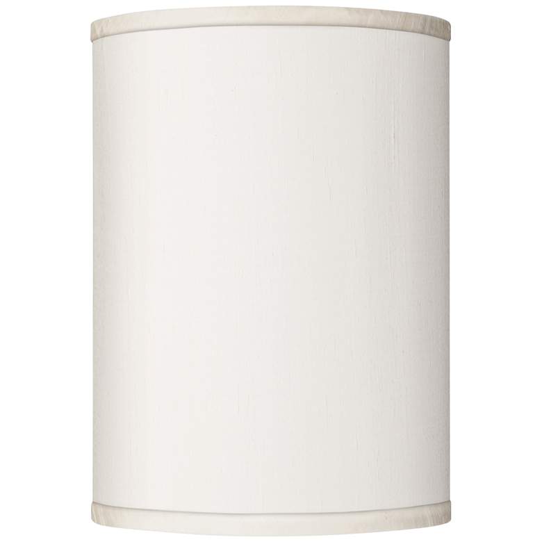 Image 1 Possini Euro Cream Textured Faux Silk Cylinder Lamp Shade 8x8x11 (Spider)