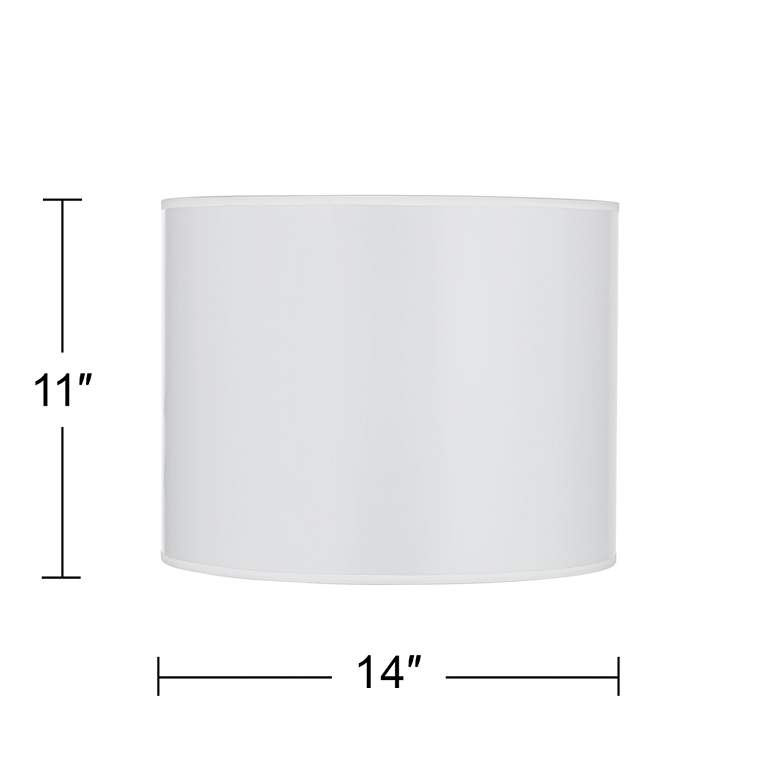 Image 5 Possini Euro Cream Textured Faux Silk Drum Lamp Shade 14x14x11 (Spider) more views