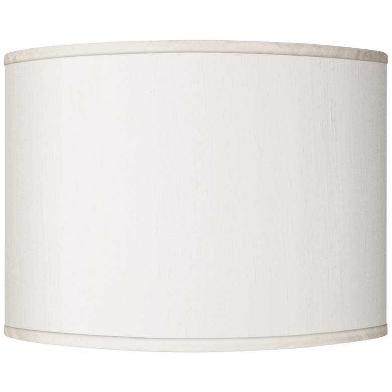 Image 1 Possini Euro Cream Textured Faux Silk Drum Shade 15.5x15.5x11 (Spider)