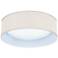 Possini Euro Cream White 16" Wide LED Round Modern Ceiling Light