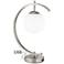 Possini Euro Crescent 22 1/2" Brushed Nickel LED Light USB Accent Lamp