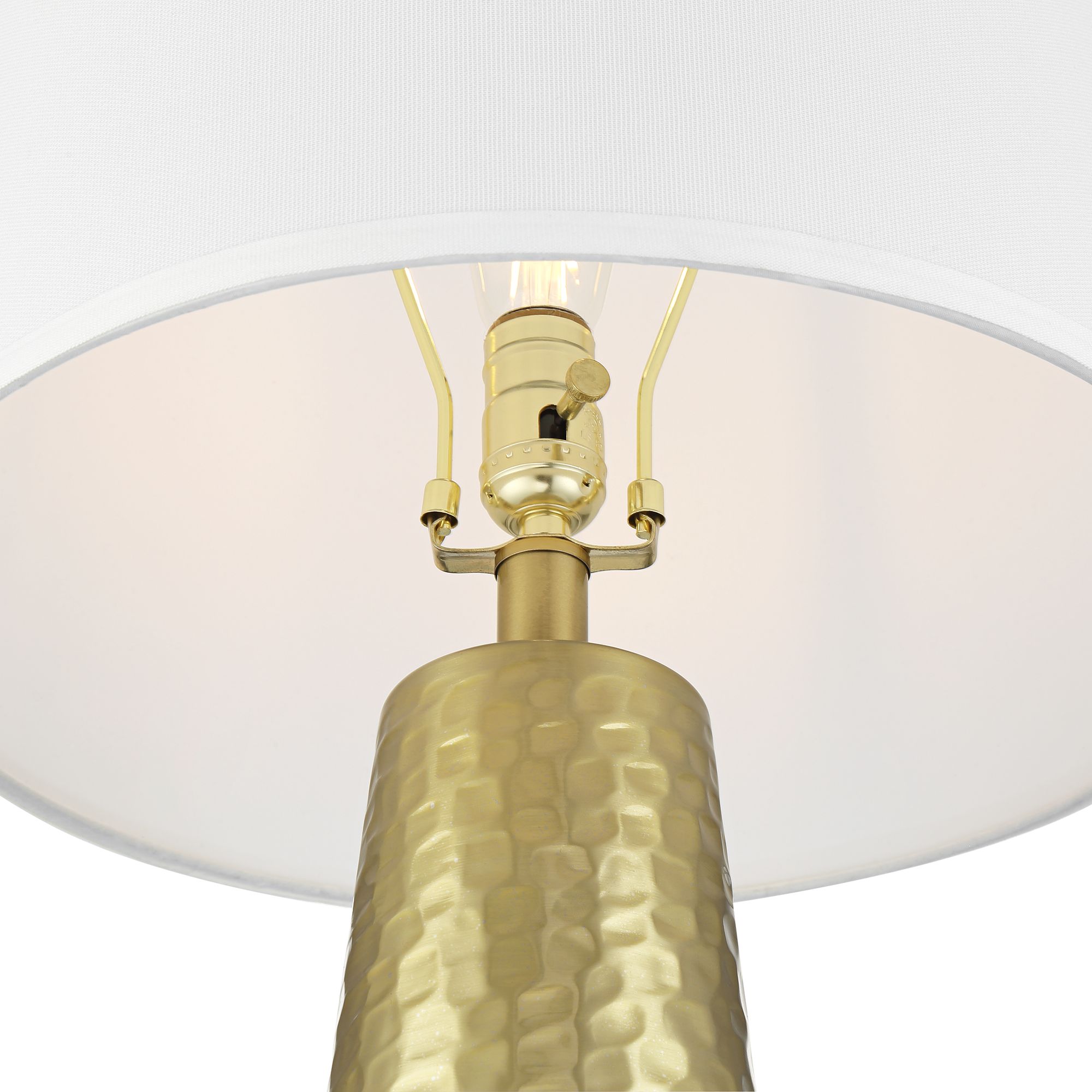 Image 6 Possini Euro Croley 27 1/2" High Hammered Gold USB Table Lamp Set of 2 more views