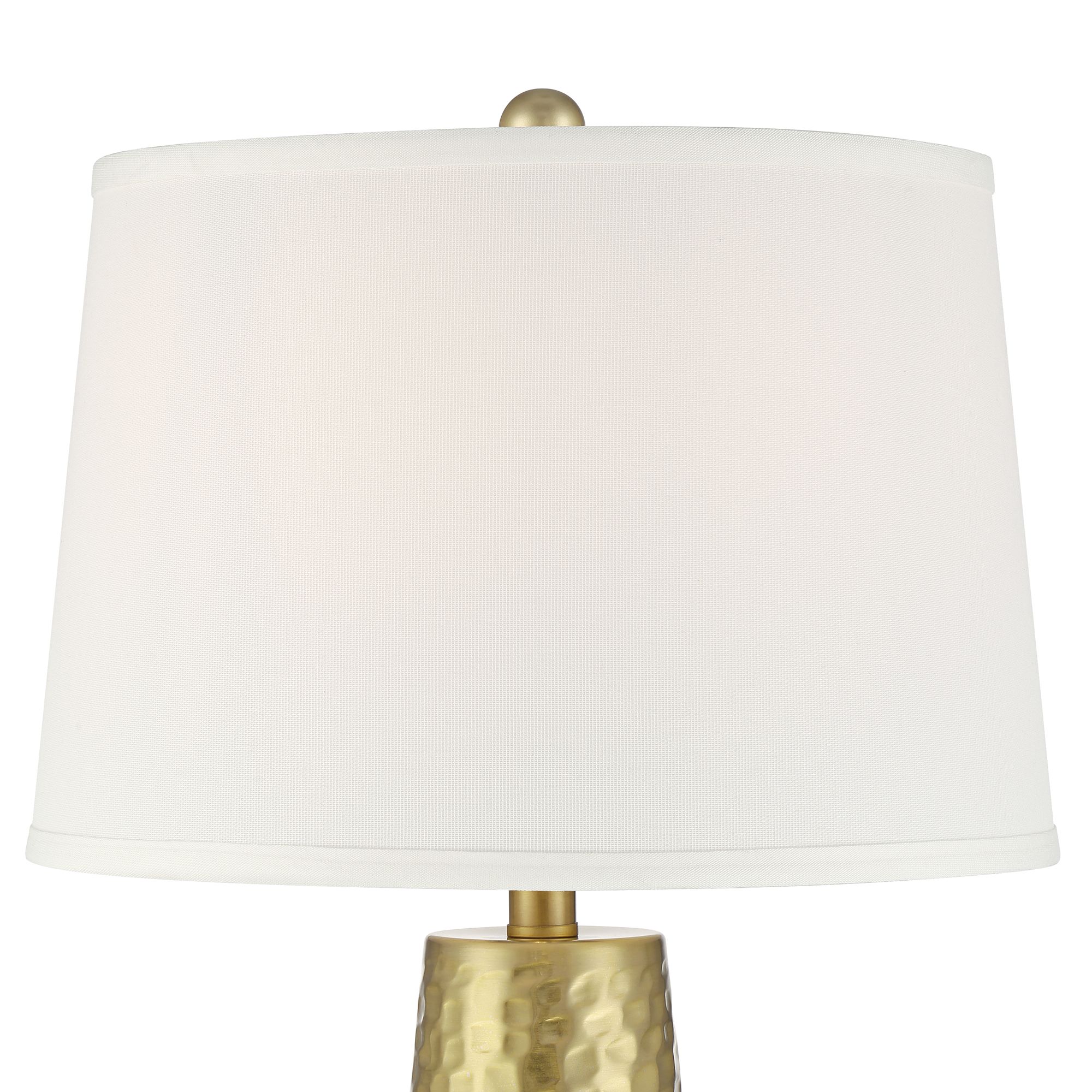 Image 7 Possini Euro Croley 27 1/2" High Hammered Gold USB Table Lamp Set of 2 more views