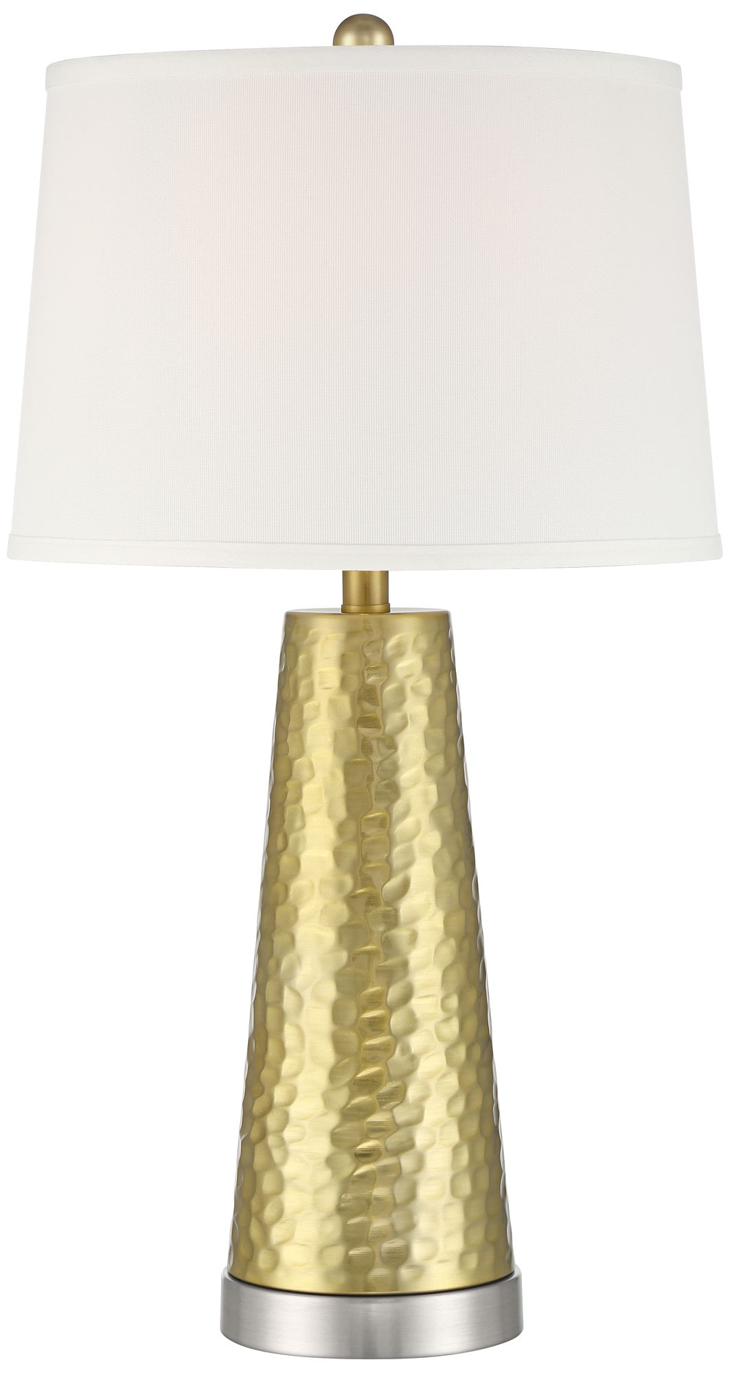 Possini Euro Croley 27 1/2" High Hammered Gold USB Table Lamp Set of 2