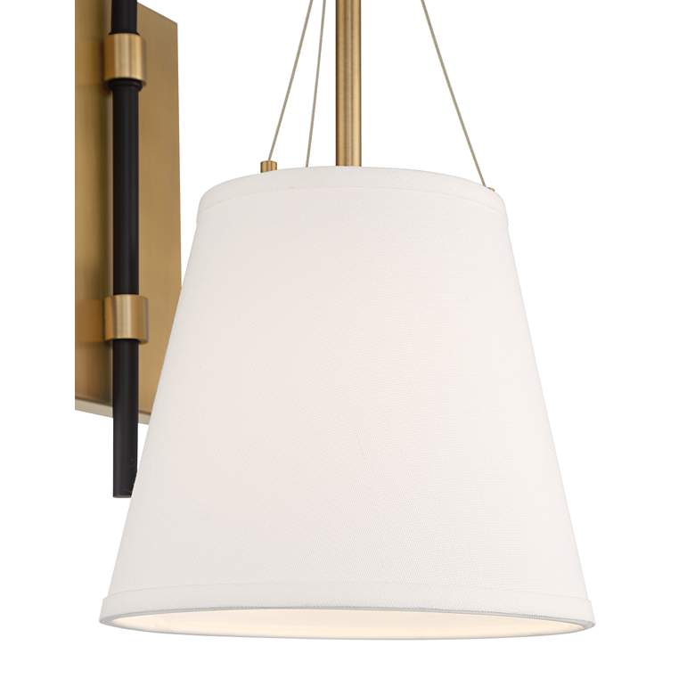 Image 4 Possini Euro Crysta 16 3/4" High Warm Brass and Black Wall Sconce more views