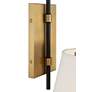 5_Possini Euro Crysta 16 3/4"H Warm Brass and Black Wall Sconce Set of 2 more views