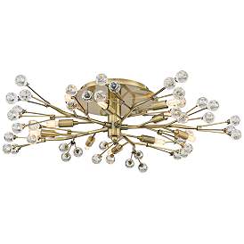 Image2 of Possini Euro Crystal Berry 27 1/2"W Brass 10-Light LED Ceiling Light