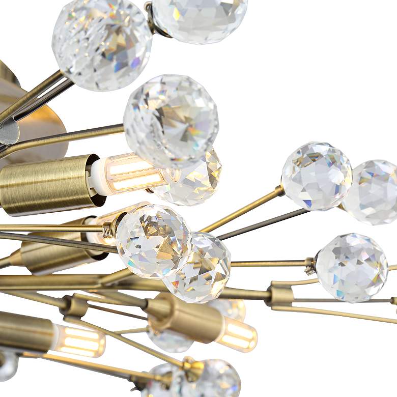 Image 3 Possini Euro Crystal Berry 27 1/2"W Brass 10-Light LED Ceiling Light more views